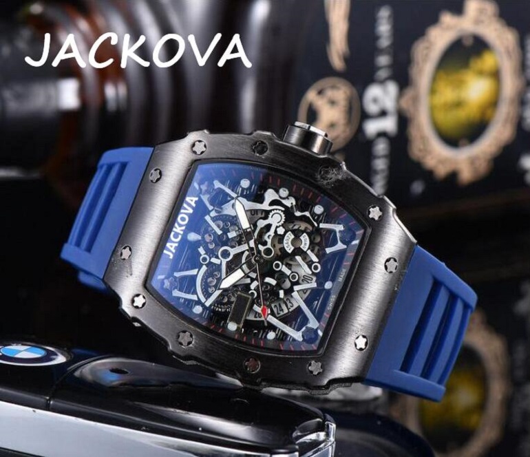 

New Mens Womens Watches Fashion Sports Watch Skeleton Silicone strap clock Hot Items Wristwatches montre de luxe, Slivery;brown