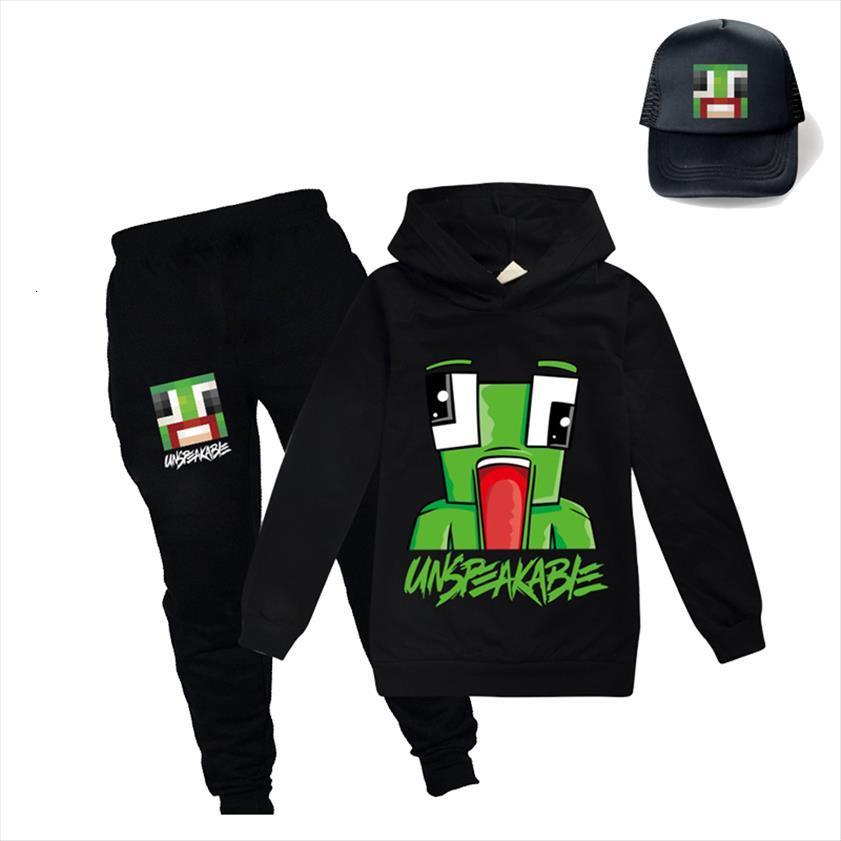 3pcs Set Kids Unspeakable Hooded Sweatshirt Casual Tops Tee Boys Girls Hoodies Cotton Pants Sun Hat Children Clothes-image-716710337