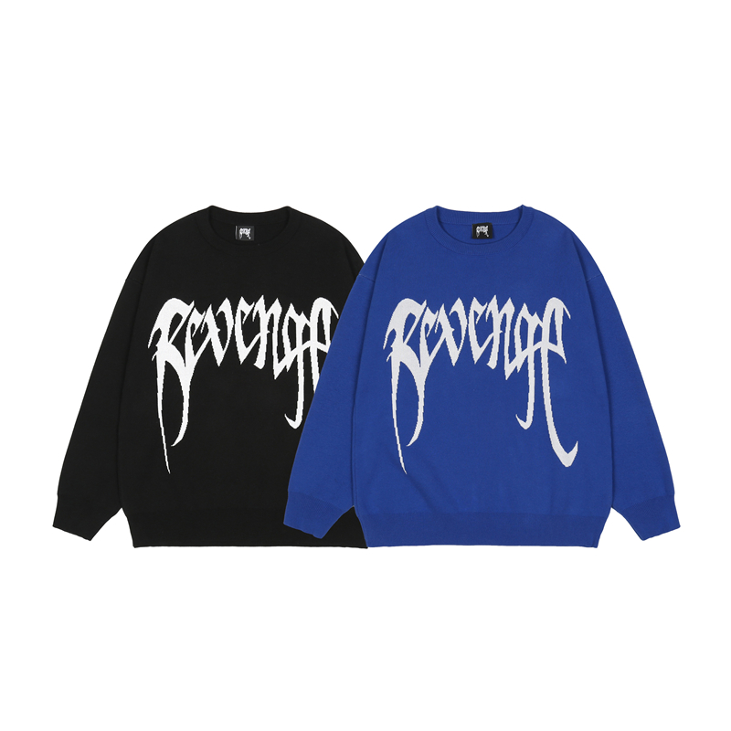 

Blue Black Sweater Men Women 1 High Quality Knit Sweatshirts Crewneck