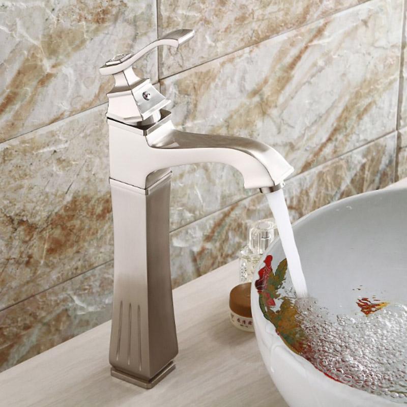 

Bathroom Sink Faucets Faucet Tall Black Single Handle Cold Switch Water Mixer Golden Taps Wash Deck Mounted Basin