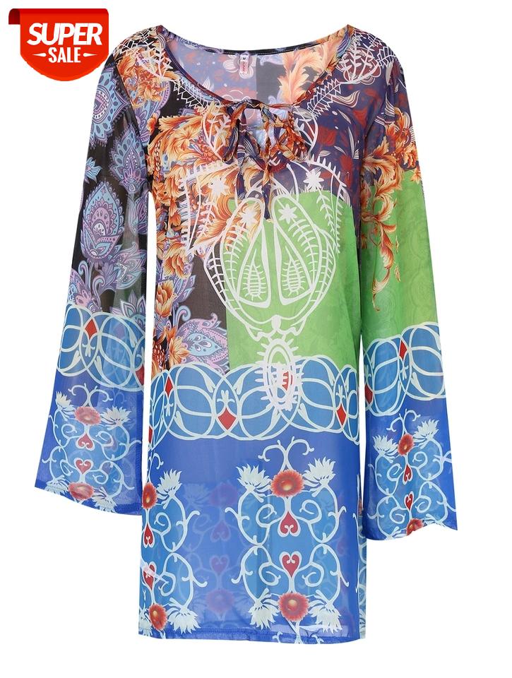 

Casual Women Beachwear Summer Beach Club Party Print Comfort Wear Cover Up Ladies Dress #NF0S, Black;gray