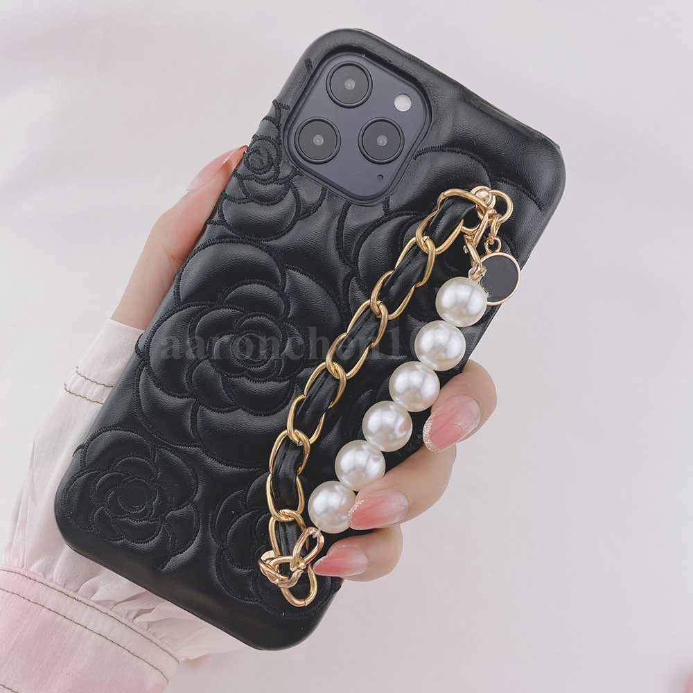 

Famous Designers Phone Cases for Iphone 12 mini 11 Pro Max 7 8 plus xs XR fashion Embroidery brand Bracelet PU Leather key color chain, #1