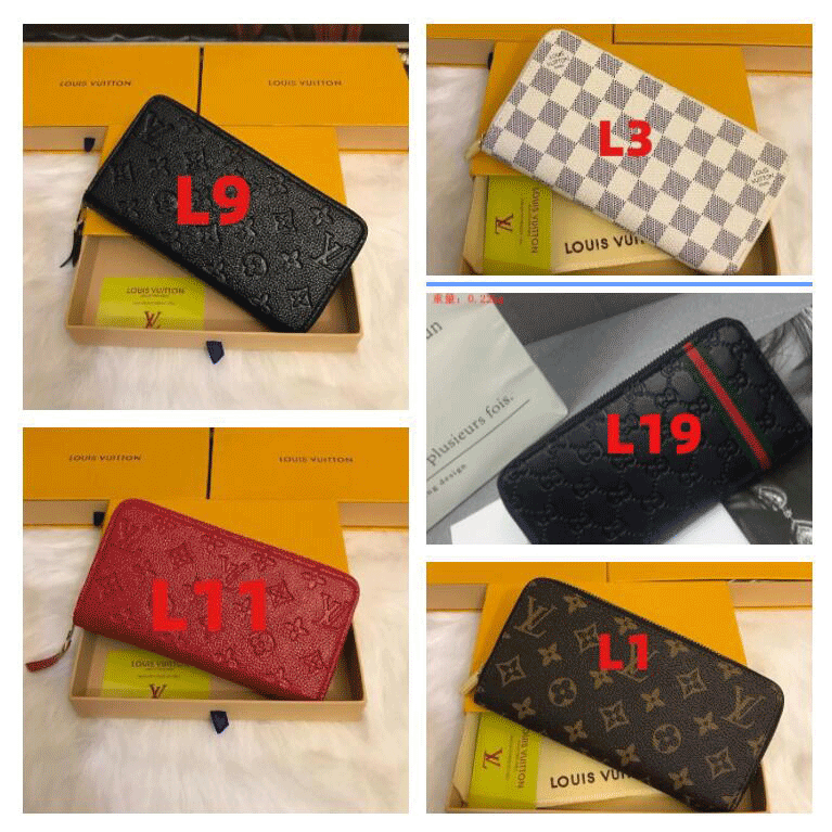 

Women Wallet 2021 Fashion flowers designer wallet High Quality luxurys Purse with Plaid card holder Wholesale Original Box 20 colors 60017, G17 black bee