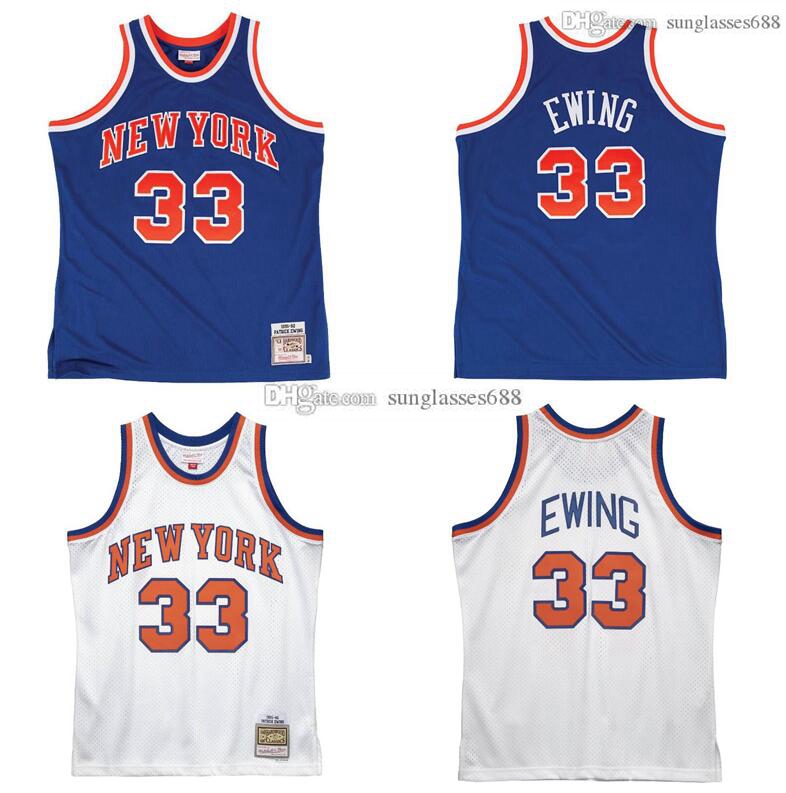 

Stitched Patrick Ewing Jersey S- Mitchell & Ness 1985-86 Mesh Hardwoods Classics retro basketball jerseys Men Women Youth