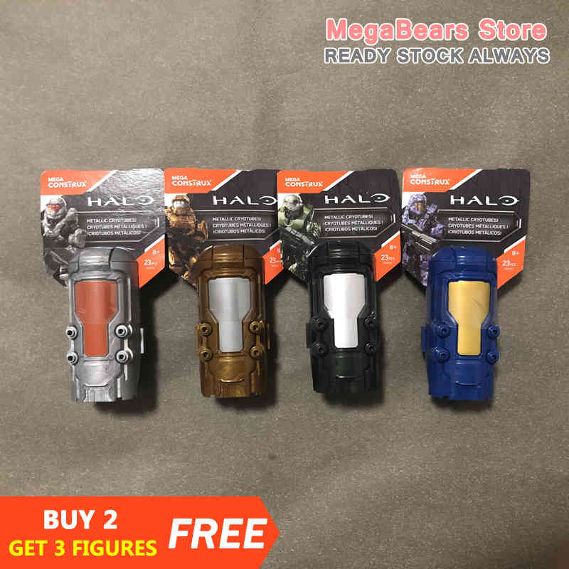 

Mega Bloks Construx Halo Metallic Copper Cryotub 4 Pcs lot *New Sealed* Building Blocks Construction Toys