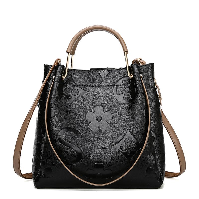 

Size Bag Bucket Women Leather Bag Big Large Bags Vintage Soft For Lady Cross Body Handbag Female Women Hobos Shoulder Oiotu, Red;black