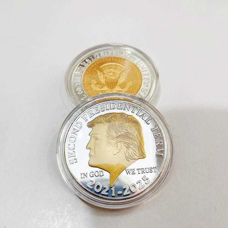 Trump Coin 2021-2025 Second President Term Commemorative Craft Metal Badge Collection Coins