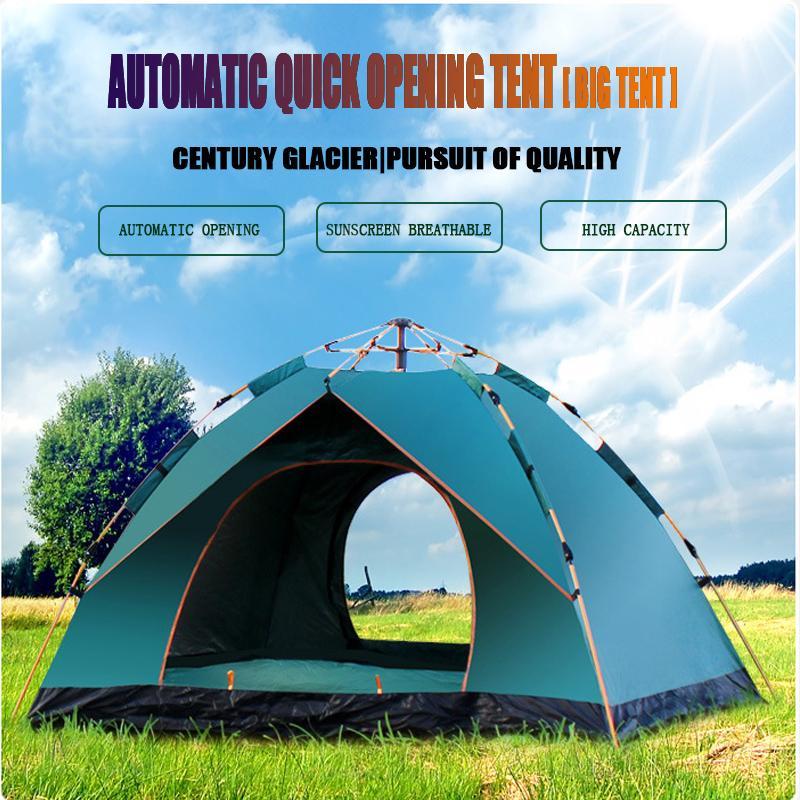 

2020 New Camping Automatic Tents Family Outdoor Tourist Tent 4 Seasons Waterproof 1-4 People Travel Tent Sun Beach Protection 4.1