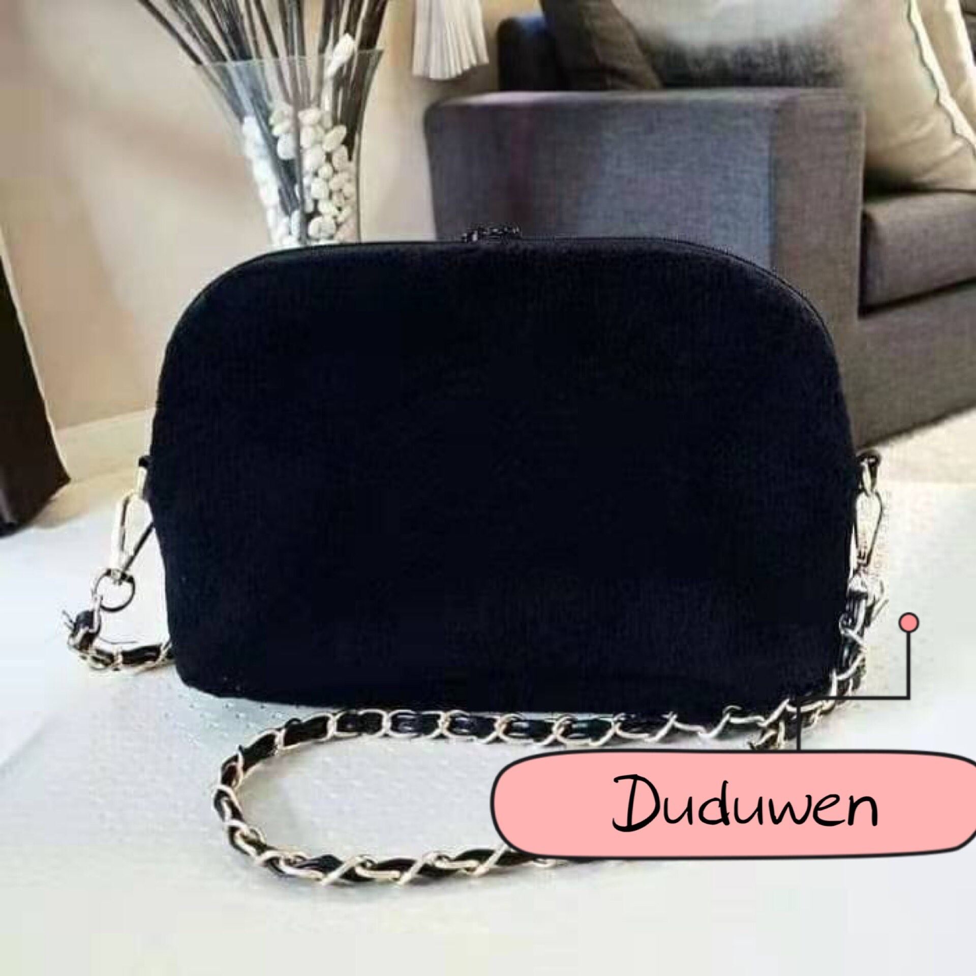 

fashion C quilted velvet shoulder bag plush bodycross chain fur makeup bagclassic storage bag duduforvip, Blue;pink