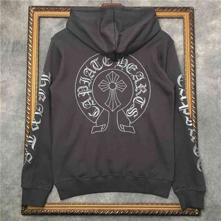 

Autumn hoodies Fashion Design Winter 20 Net Red Ins Super Fire Top Three Dimensional Embroidery Sanskrit Gothic Hooded Sweater Me, White