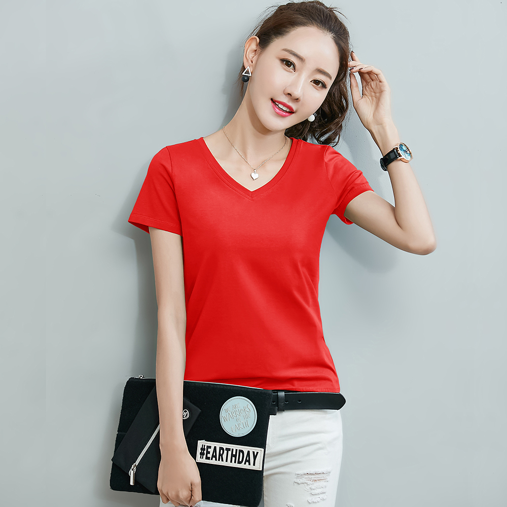 

2021 New -4xl 8 Cores Marca Camiseta Manga Curta Meninas Vero Moda T-shirt Ocasional Mulheres Elegante Trecho Tshirt Das Senhoras Camisa Dx, Rose red