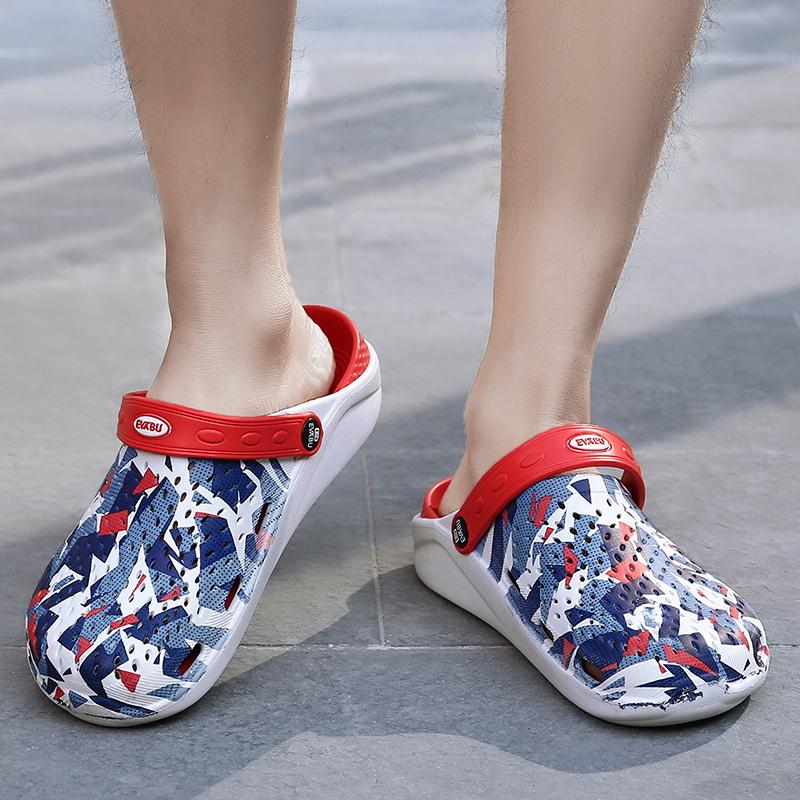 

Slippers Womens Sandals 2021 Summer Hollow Out Breathable Beach Flip Flops EVA Men And Women Couple's Porous Shoes, Black