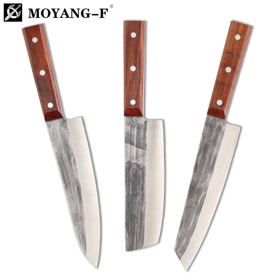 

MOYANG-F 7.5inch Professiona chefs knife forging 8cr13vom Sanda knife Japanese stye kitchen meat cutter with wooden hande