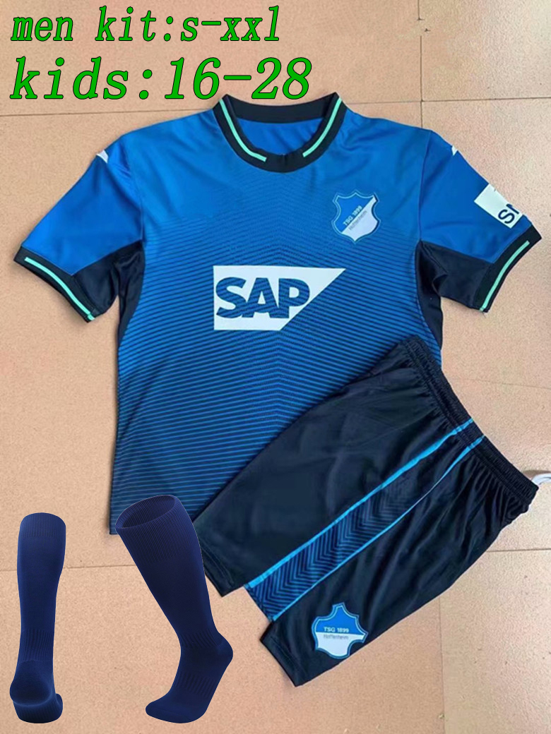 

men+ kids kit 21 22 TSG 1899 Hoffenheim soccer Jerseys home KRMARIC BAUMGARTNER GRILLITSCH SESSEGNON BEBOU SAMASSEKOU 2021 JERSEY FOOTBALL SHIRTS, Blue