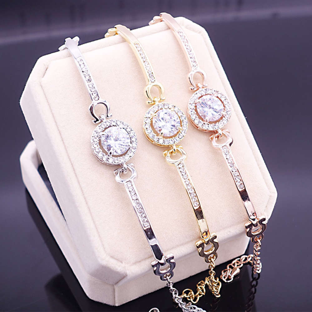 

,bracelet Korean women's round Zircon Bracelet Jewelry 10 yuan shop boutique jewelry watch matching, Golden;silver