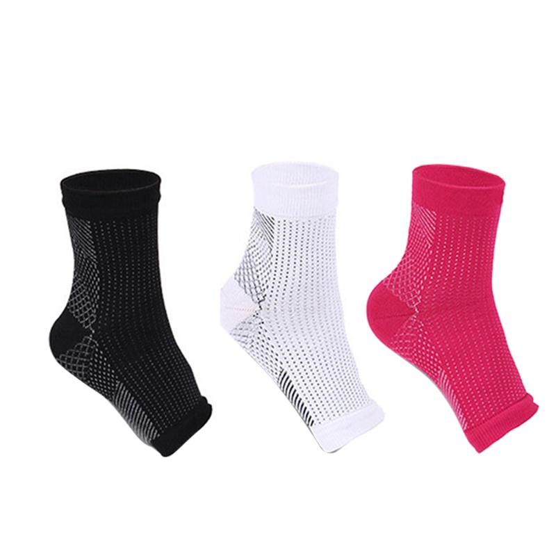 

Ankle Support 3 Pairs Brace Elastic Sweat Absorption Foot Sleeves Anti Fatigue Comfortable Compression Socks Sports Protection, Black