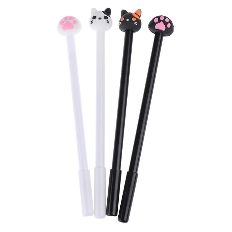 

1pcs Cute Cat Gel Pen 0.5mm Papelaria Cartoon Kawaii School Supplies Student Stationery Black Ink Pen