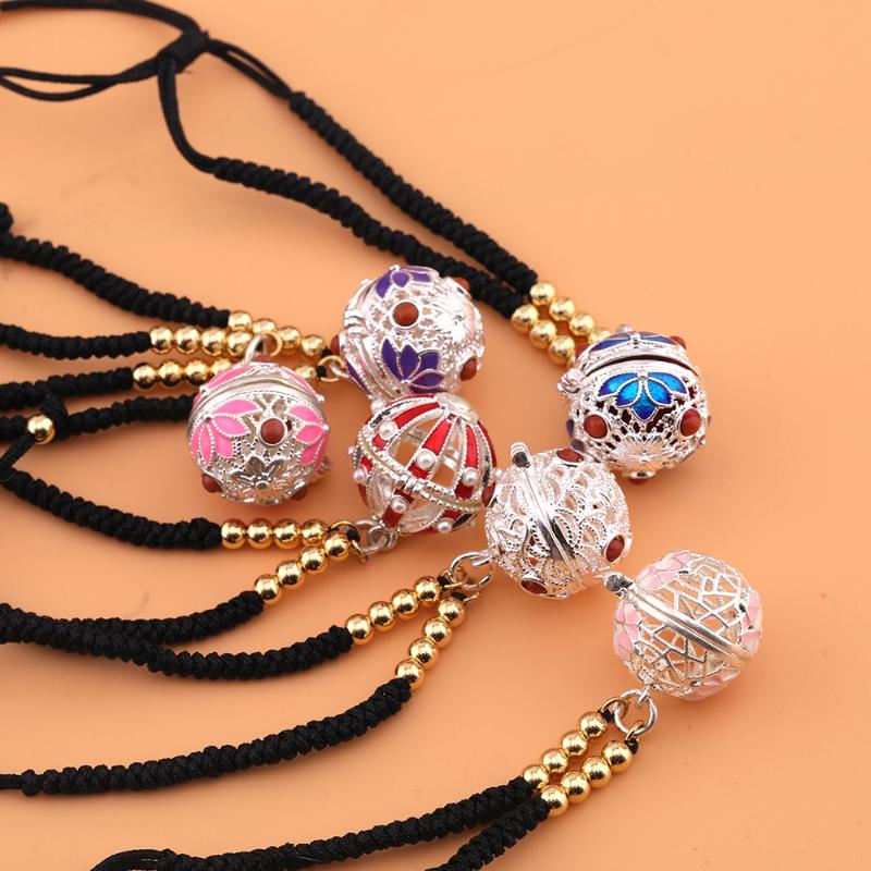

Bangle Fashion Collocation Black Braided Rope Bracelet Essential Oil Diffuser Perfume Locket Jewelry Music Ball