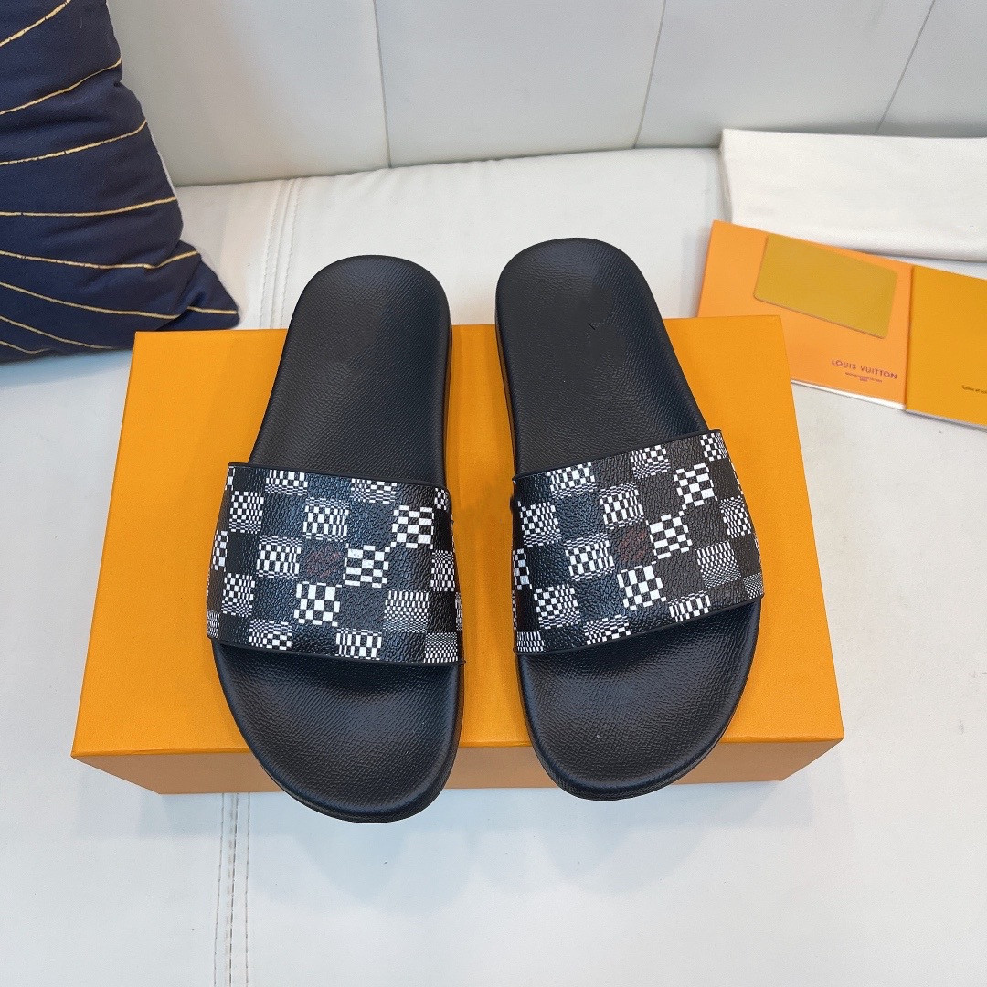 

Fashion slide sandals slippers for men women WITH ORIGINAL BOX unisex beach flip flops slipper top QUALITY 1203, 01