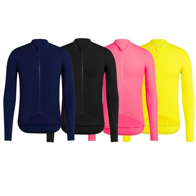 

SPEXCEL 2021 Top quality Unisex Pro team aero II thermal fleece cycling jersey long sleeve winter Brushing Seamless Process, Black
