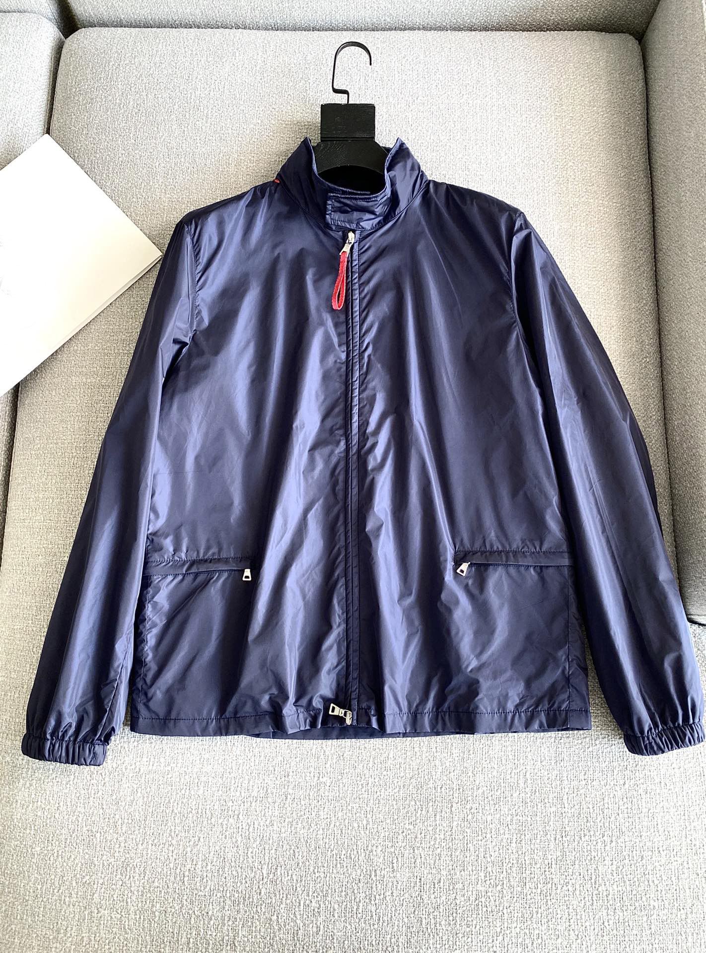 

Autumn 2021 new fashion jacket Thin Nylon high end designer luxury men's jacket, Black