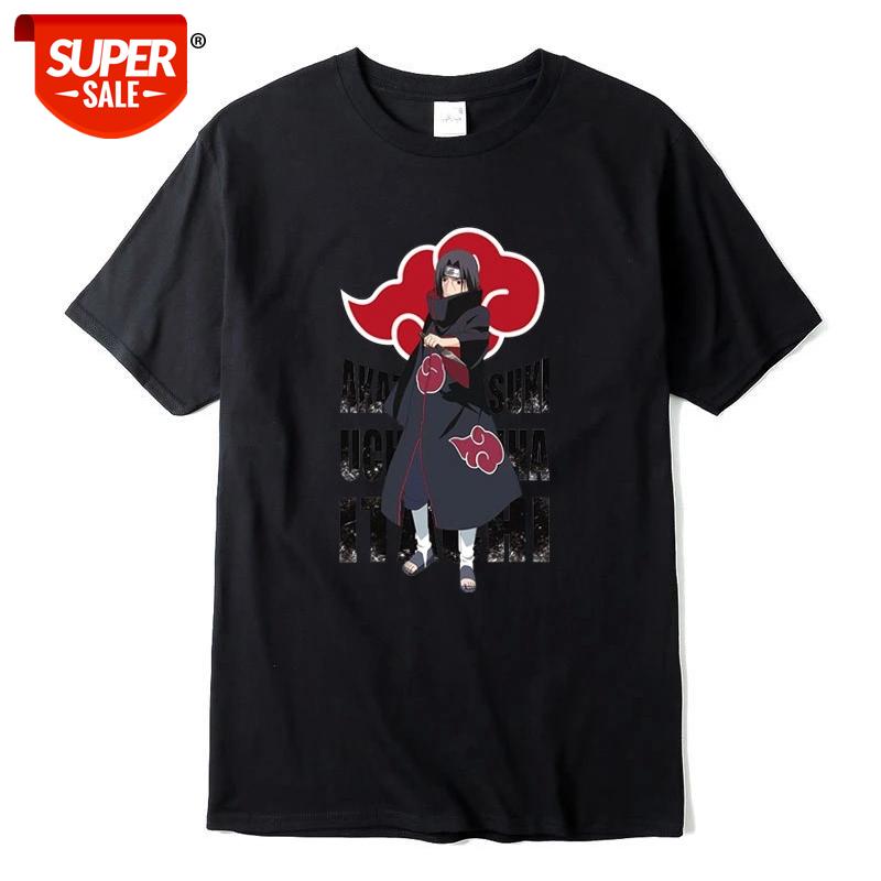

XIN YI Men's High Quality100%Cotton Short Sleeve Anime T-shirt Naruto T-shirt Cool tshirt o-neck t-shirt tee men streetwear tops #PW7b, White;black