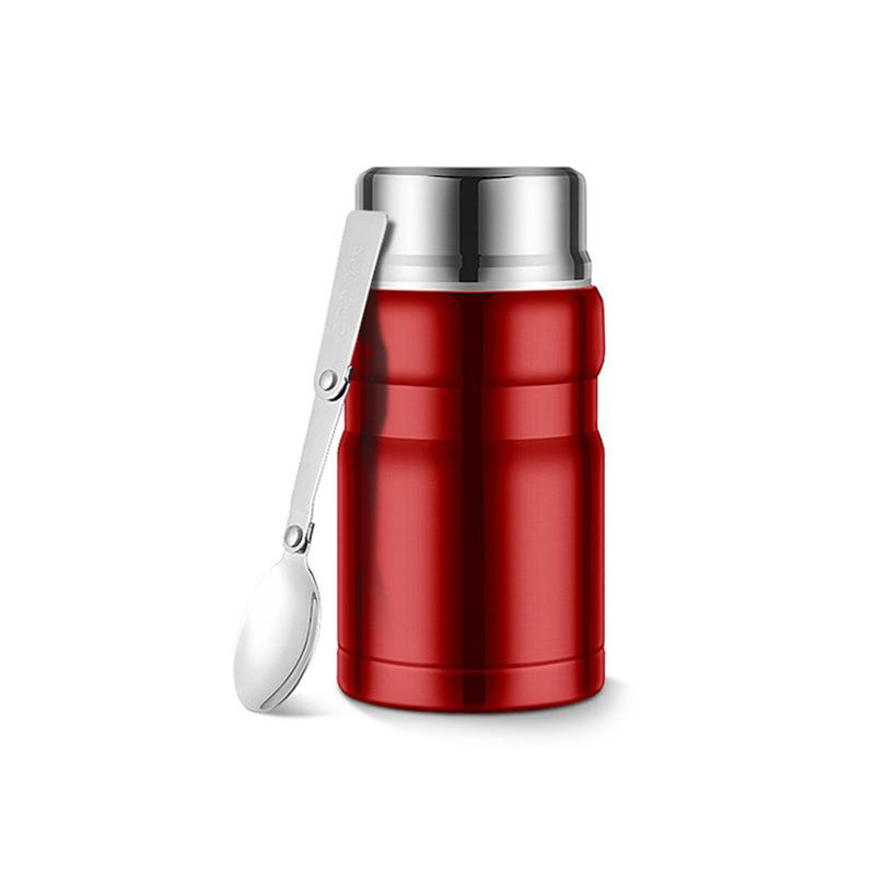 

water bottles container stainless steel travel soup food flask leakproof portable vacuum insulated jar wide mouth outdoor folding spoon lunc