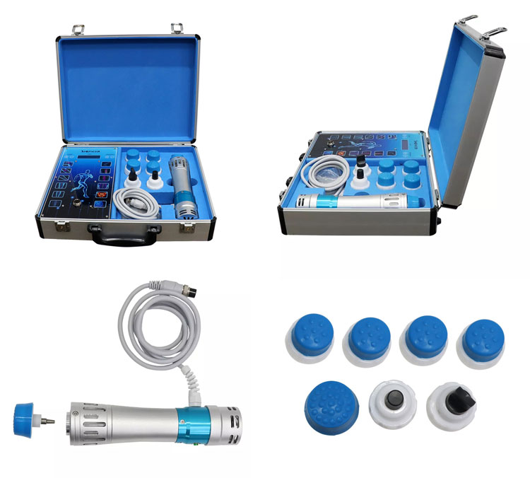 Home Use Portable Extracorporeal Shockwave Therapy Body Massager Machine With 7 Heads ED Treatment Pain Relief Lattice Ballistic Shock Wave Physioth