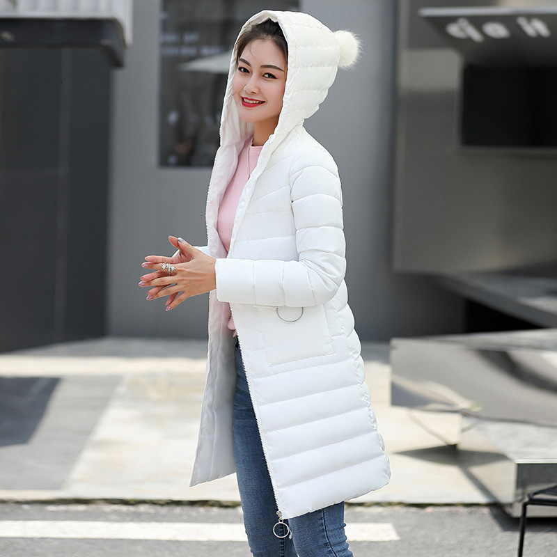 

2021 New Winter Slim Coat Women Down Large Hooded Jacket Thick Warm Cotton Outwear Parkas Plus Size 6jih, Yellow