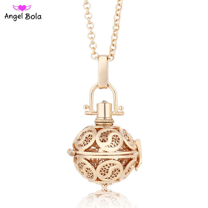

Pendant Necklaces DIY Angel Bola Retail Metal Cooper Engelsrufer Maternity Essential Oil Necklace Cage Sound Ball Jewelry L029