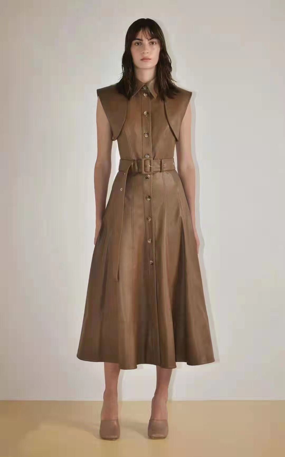 

Early autumn new fashion versatile sleeveless polo collar casual dress, Black