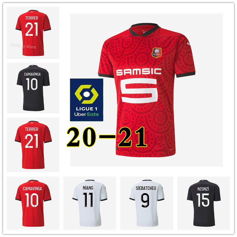 

Stade Rennais 20/21 Fans Player Version soccer jerseys Rennes 120th Anniversary 2021 CAMAVINGA BOURIGEAUD NIANG DOKU HUNOU Men+kids kits Maillots de football jersey, Third kids