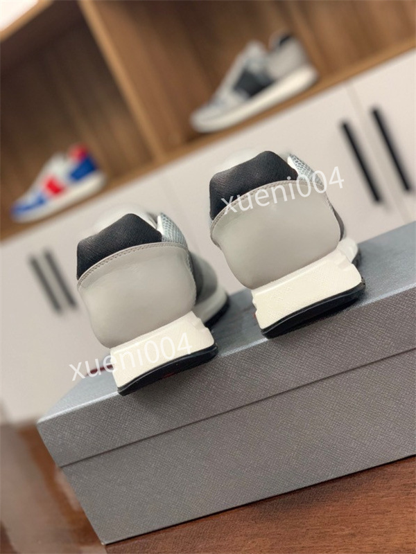 

Men Leather Sneakers High Quality Patent Leather Flat Trainers Valentinoes Black Mesh Lace-up Casual Shoes Outdoor Runner Trainers 38-46, 11