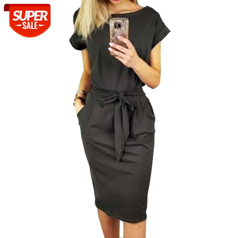 

2018 New Summer Women Dress Knee-Length Sexy Bandage Bodycon Dress Short Sleeve Casual Dresses Sundress Femme #8X6s, Black;gray