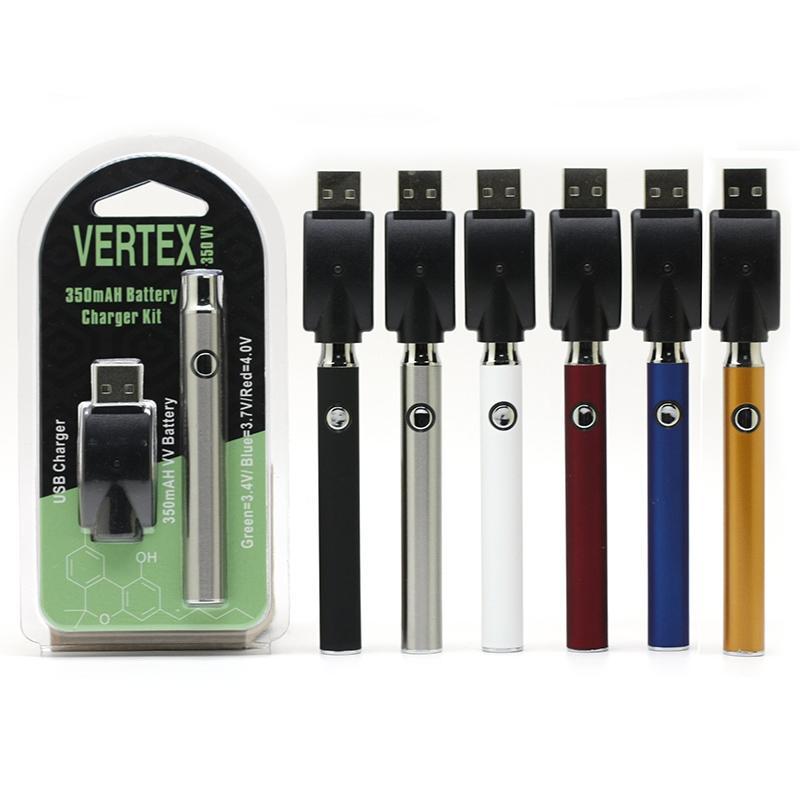 

with USB charger 510 thread cartridge vertex battery slim pen 350mah 650mah 900mah 1100mah vape penrechargeable