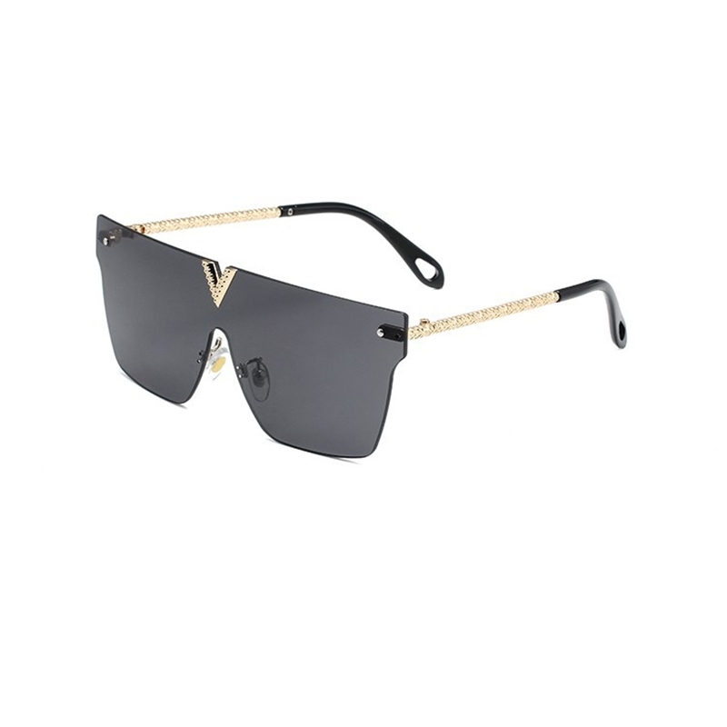 

422 Men's Square Glasses Fashion Two-tone Metal Ladies Sunglasses