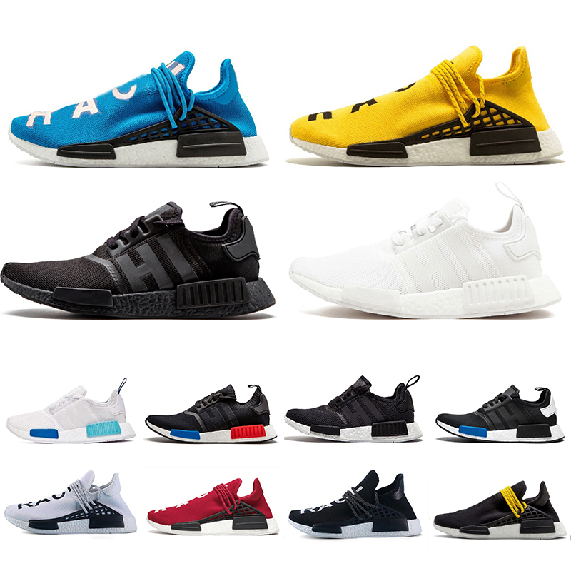

NMD R1 Human race mens running shoes oreo og core black yellow red white blue glow Pharrell Williams HU Runner men women trainers sports sneakers fashion size 36-45, 11