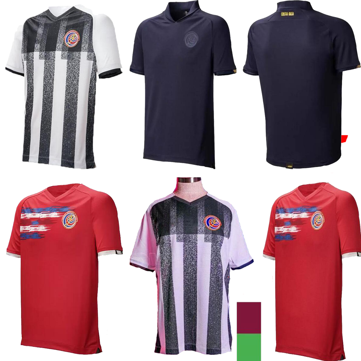 

2021 2022 Costa Rica 100th Soccer Jerseys Anniversario centenario 21/22 Allan Cruz Joseph Mora Randall Leal Joel Campbell Calvo 100 Años