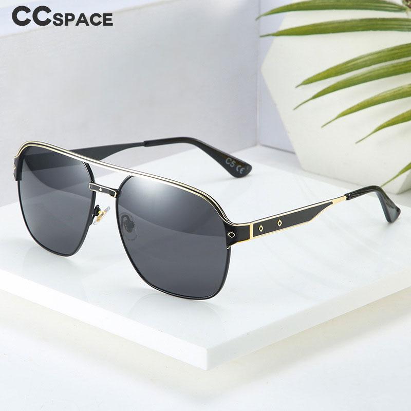 

Sunglasses 46537 Square Oversized Pilot Goggle Luxury Men Fashion Shades UV400 Vintage Glasses