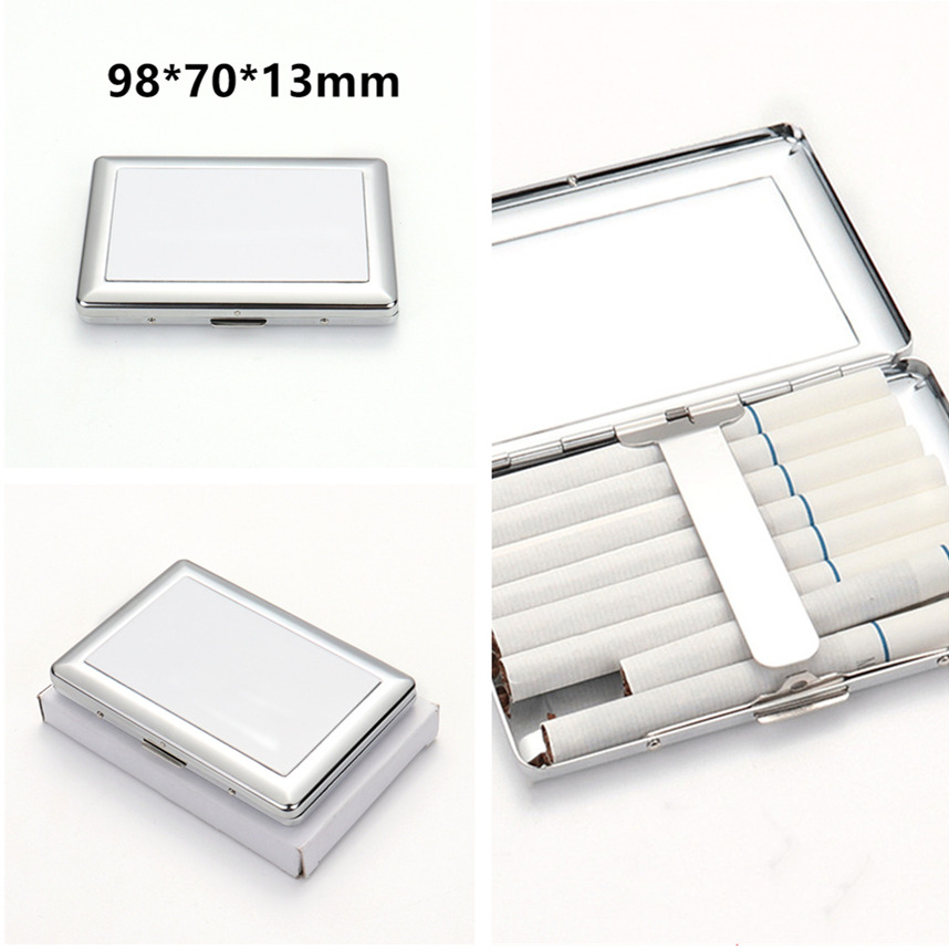 

Sublimation Metal Cigarette Cases 98*70*13mm Single Sides Thermal Transfer Smoking Accessories DIY Blanks Cigarette Box Fast Shipping A12