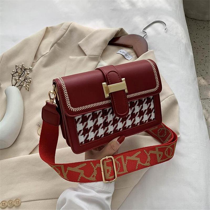 

Hot Unique Bag Design Retro Woolen Square Bag & Elegant Shoulder Messenger classic versatile handbag, Photo color 02