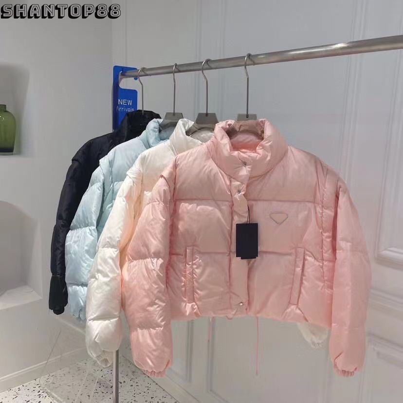 

Designer PRAD high-quality down jacket womens short winter trend budge detachable sleeves hem drawstring S-L, This item is not shipped