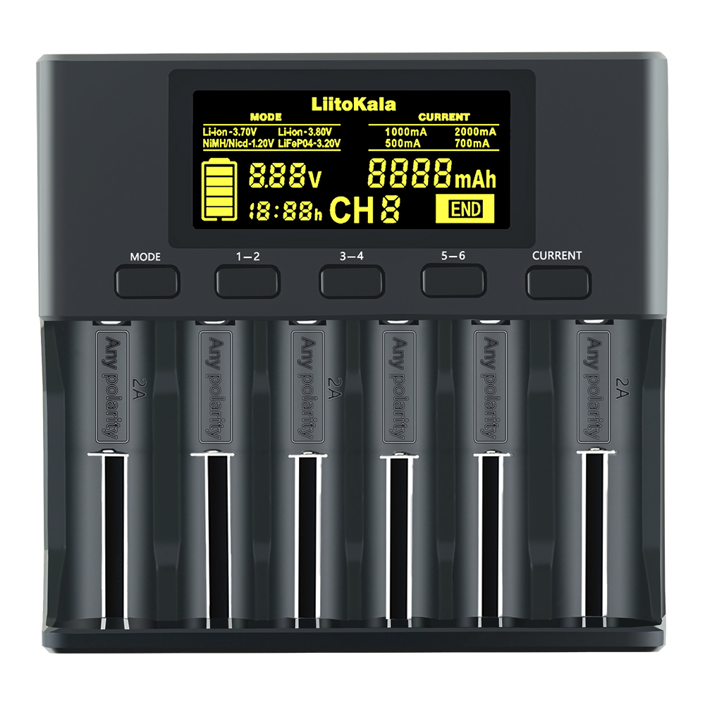 

Liitokala pack Lii-PD4 lii-PD2 lii-500S lii-500 lii-600 lii-S6 lii-S8 3.7V 18650 18350 21700 20700 26650 lithium 1.2V battery Charger