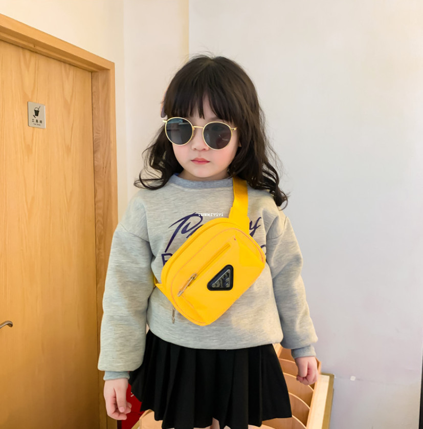 

Designer Kids sport backpacks INS boys girls canvas bust waist bag children one shoulder mini Messenger bags A5632, Mix colors