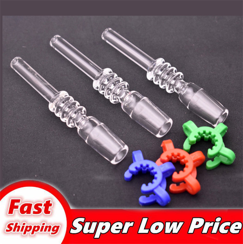 

Wholesale 10mm 14mm 18mm male Quartz Tip for Mini Collector Kits With Free Keck Clips Quartz Banger Nail Tips