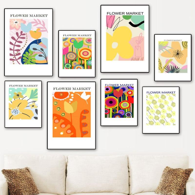 

Paintings Abstract Matisse Wall Art Canvas Painting Colorful Flower Market Nordic Posters And Prints Pictures For Living Room Decor