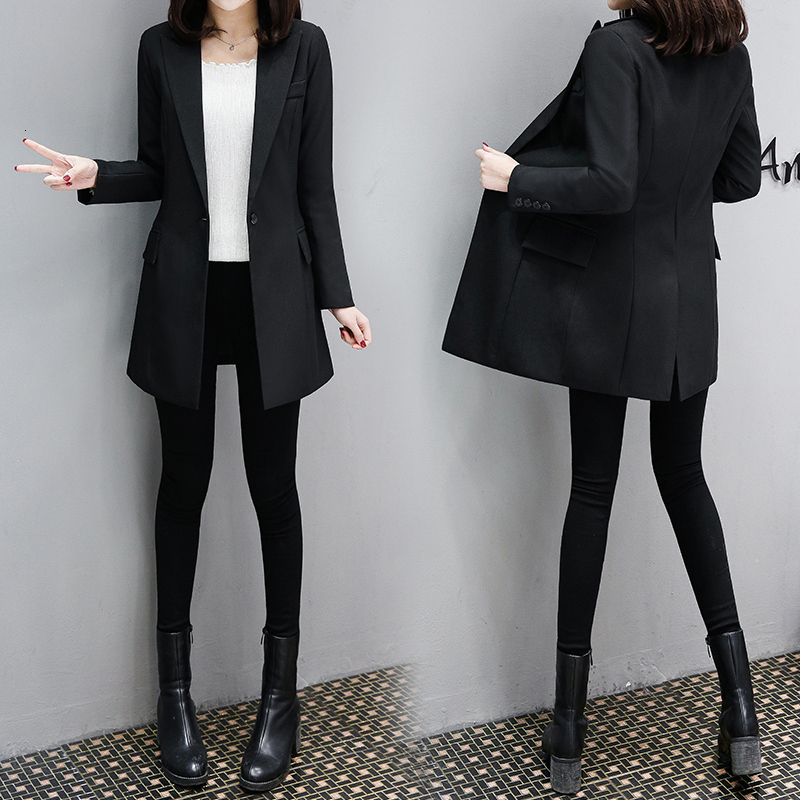 

Explosion Medium-length Models of Women Thin Little Ladies Coat 2021 Spring and Autumn New Temperament Suit Jacket Dlwa