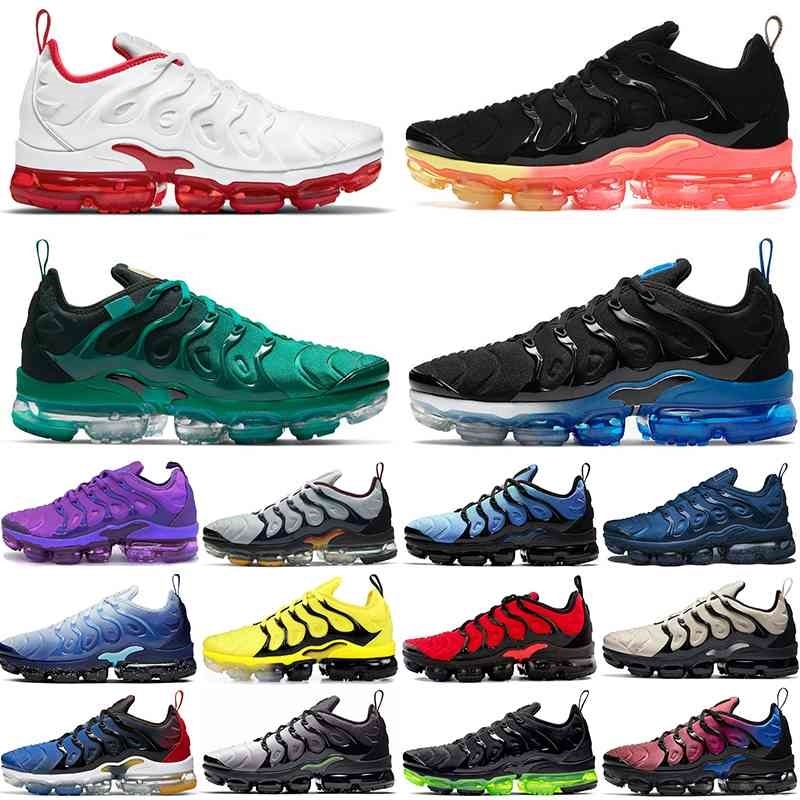 

Cheaper Tn Plus Running Shoes for Men Women Triple Black White Cherry Fresh Atlanta Hyper Blue #95 Bred Dark Stucco Mens Trainers Sport, Rainbow