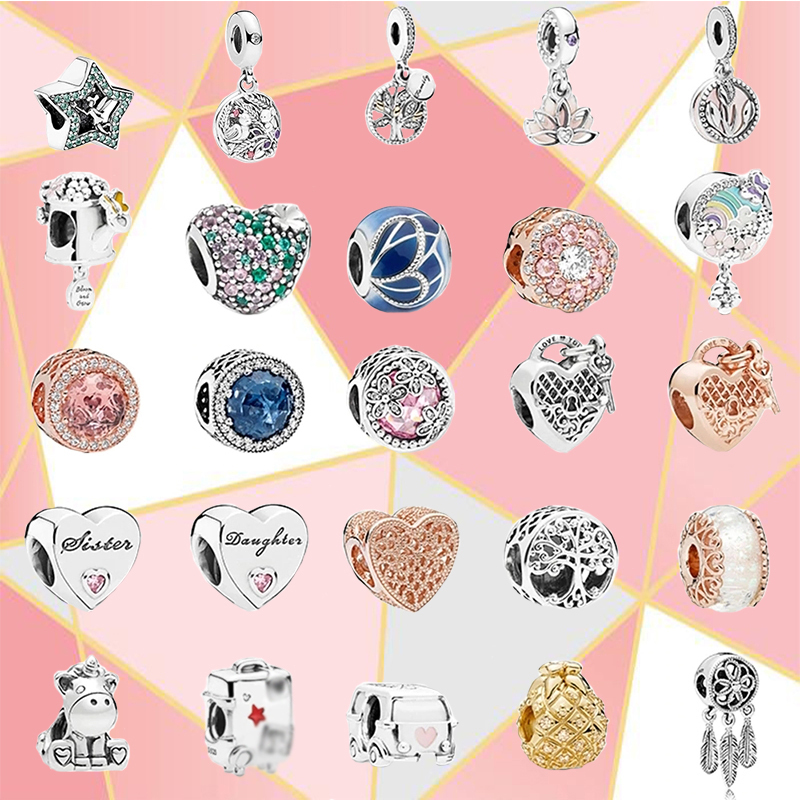 

New S925 Sterling Silver Mother's Day Necklace Pendant Heart-shaped Key Pineapple Charm Original Fashion Women's Jewelry Q0531