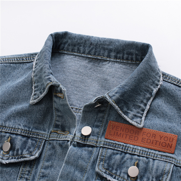 

women's jackets jaqueta jeans feminina estilo lapela, nova moda retrÃ´ slim casual manga comprida costura, cor sÃ³lida, curto fe, Black;brown